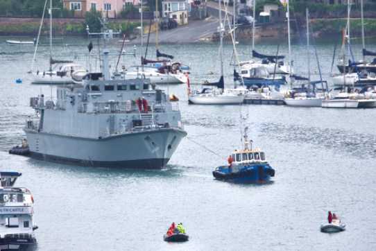 20 June 2023 - 08:09:23

-----------------------
BRNC training ship Hindostan departs Dartmouth.